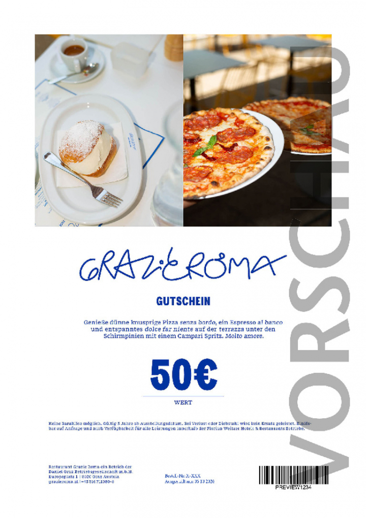 Wertgutschein (Grazie Roma vorläufig)